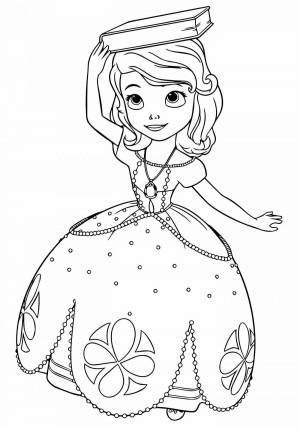 Раскраска принцесса для детей 5 6 лет #28 #23086