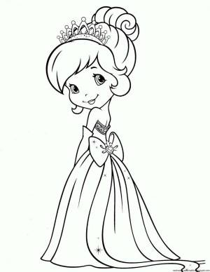 Раскраска принцесса для детей 5 6 лет #34 #23092