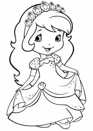 Раскраска принцесса для детей 5 6 лет #38 #23096