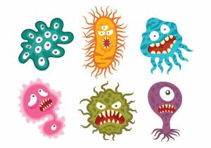 Раскраска вирусы и микробы для детей #1 #237016