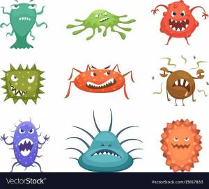 Раскраска вирусы и микробы для детей #8 #237023