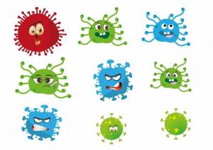 Раскраска вирусы и микробы для детей #15 #237030