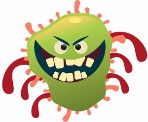 Раскраска вирусы и микробы для детей #22 #237037