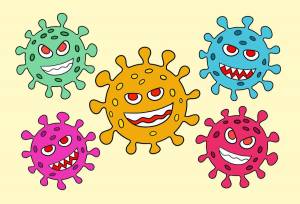 Раскраска вирусы и микробы для детей #24 #237039