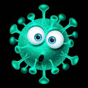 Раскраска вирусы и микробы для детей #30 #237045