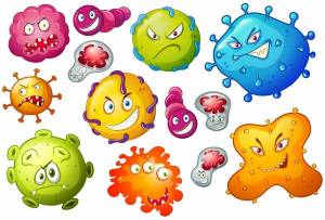 Раскраска вирусы и микробы для детей #31 #237046