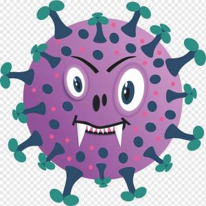 Раскраска вирусы и микробы для детей #32 #237047