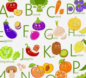 Раскраска витамины для детей в овощах и фруктах #15 #237186