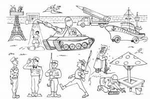 Раскраска военная тематика для детей 6 7 лет #2 #239460