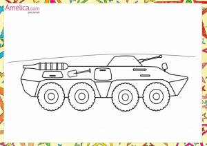 Раскраска военная техника для детей 7 8 лет #34 #239570