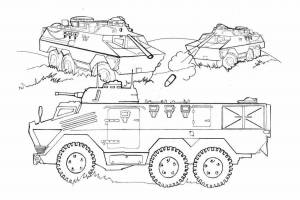 Раскраска военная техника для детей несложный #7 #239582