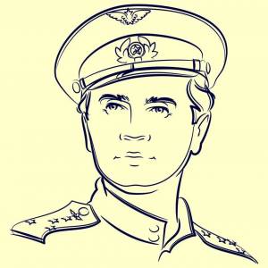 Раскраска военного портрет #13 #239625