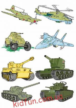 Раскраска военной техники для детей к 23 февраля в детском саду #3 #239654