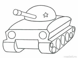 Раскраска военной техники для детей к 23 февраля в детском саду #31 #239682