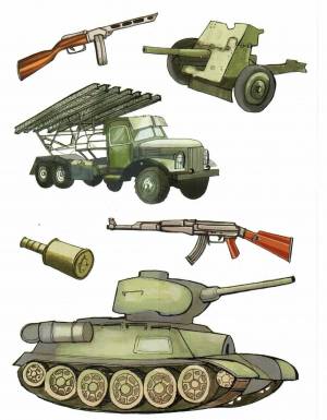 Раскраска военной техники для детей к 23 февраля в детском саду #36 #239687