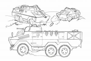 Раскраска военные машины для мальчиков #1 #239836