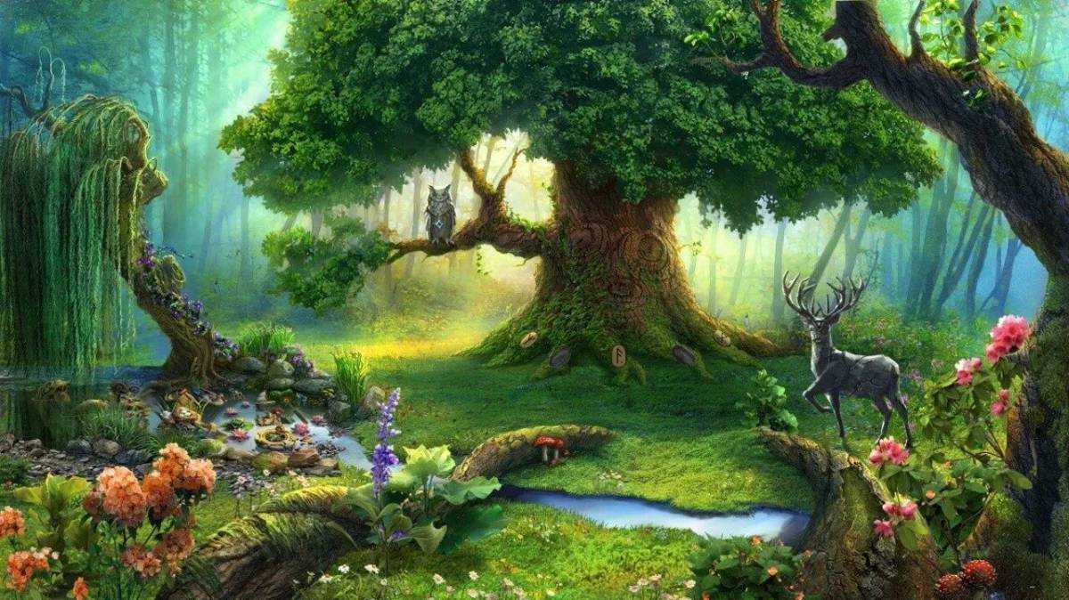 Сказочные леса. Волшебный лес. Лес сказок. Сказочная Полянка в лесу.