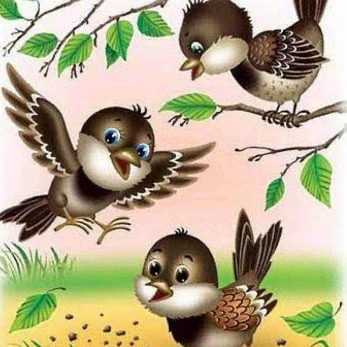 Картинки птичек для детей в детском саду. Птица иллюстрация. Птички весной для детей в детском саду. Воробьи мультяшные. Воробушек для детей.