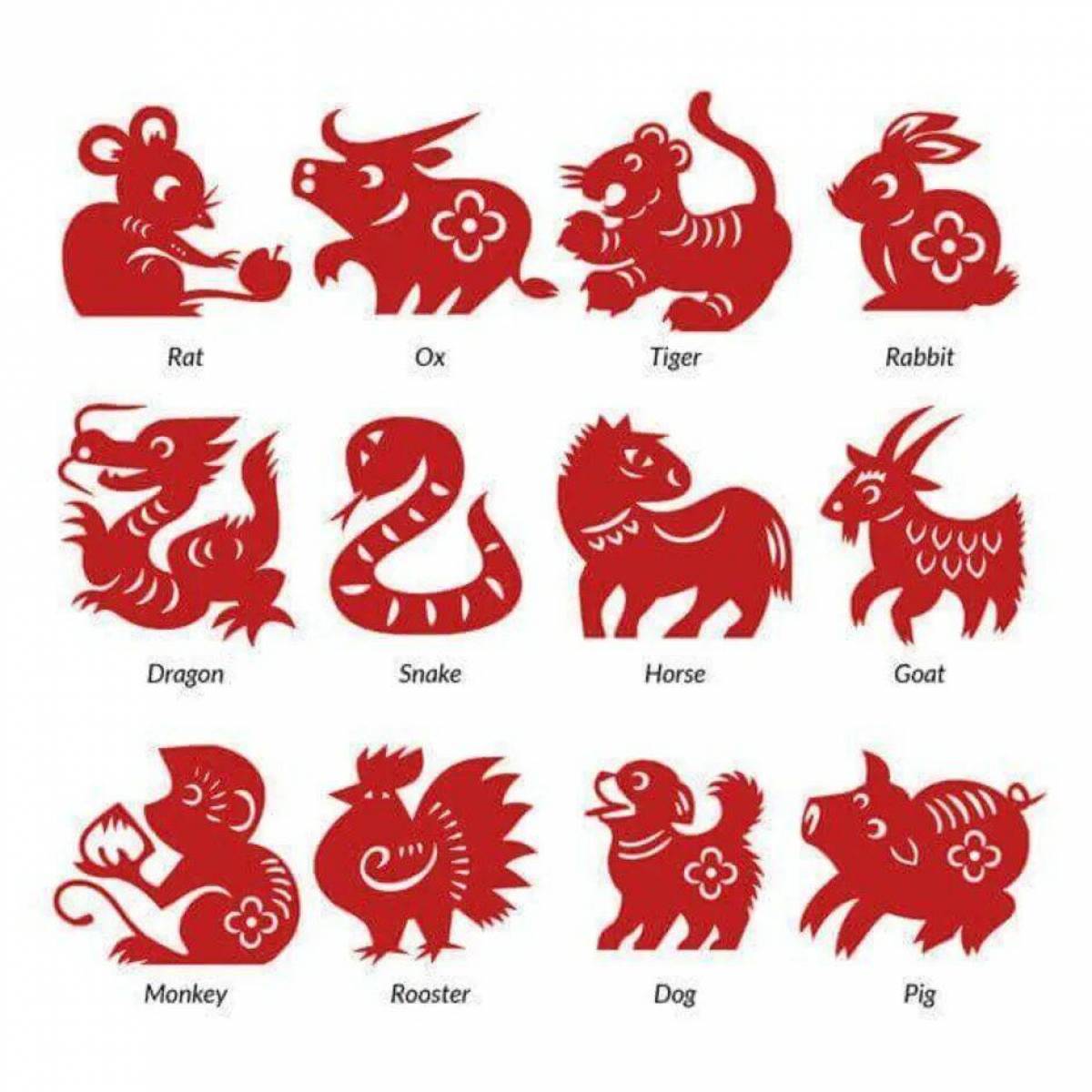 Какие годы дракона по восточному календарю. Года и символы года. Китайские символы года. Символ восточного гороскопа. Символы китайского календаря.