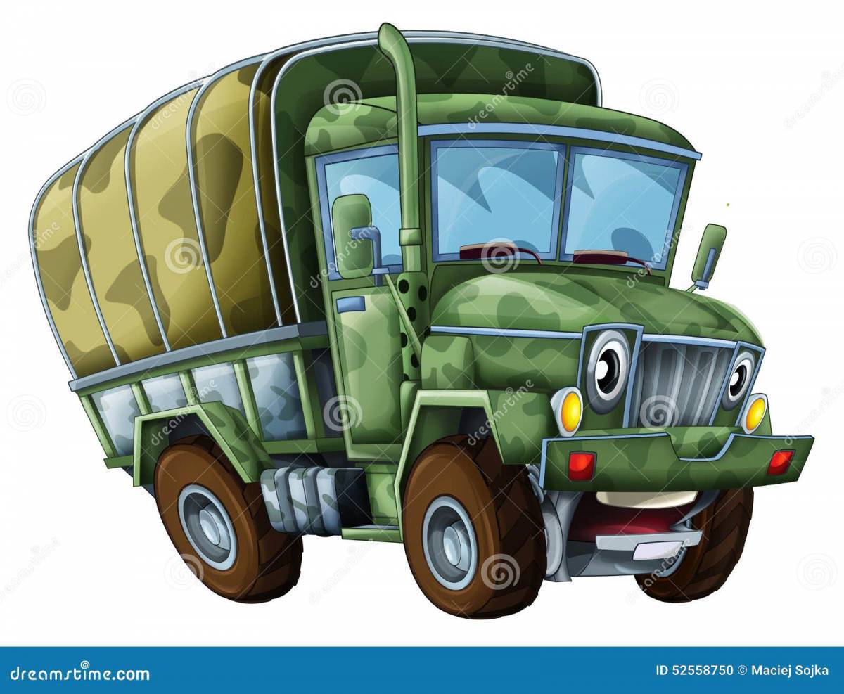 Военный грузовик для детей #23