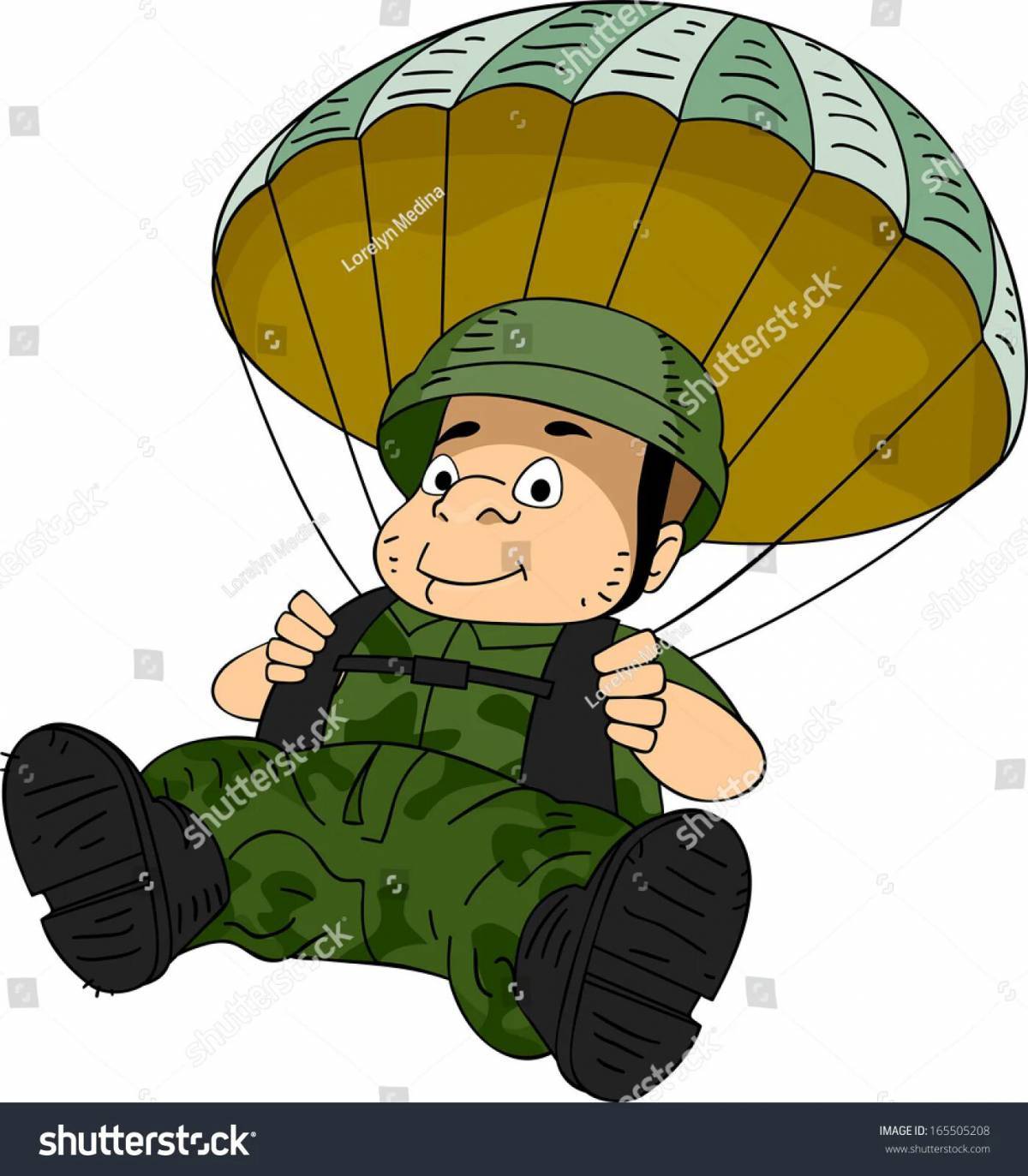 Военный парашютист для детей #2
