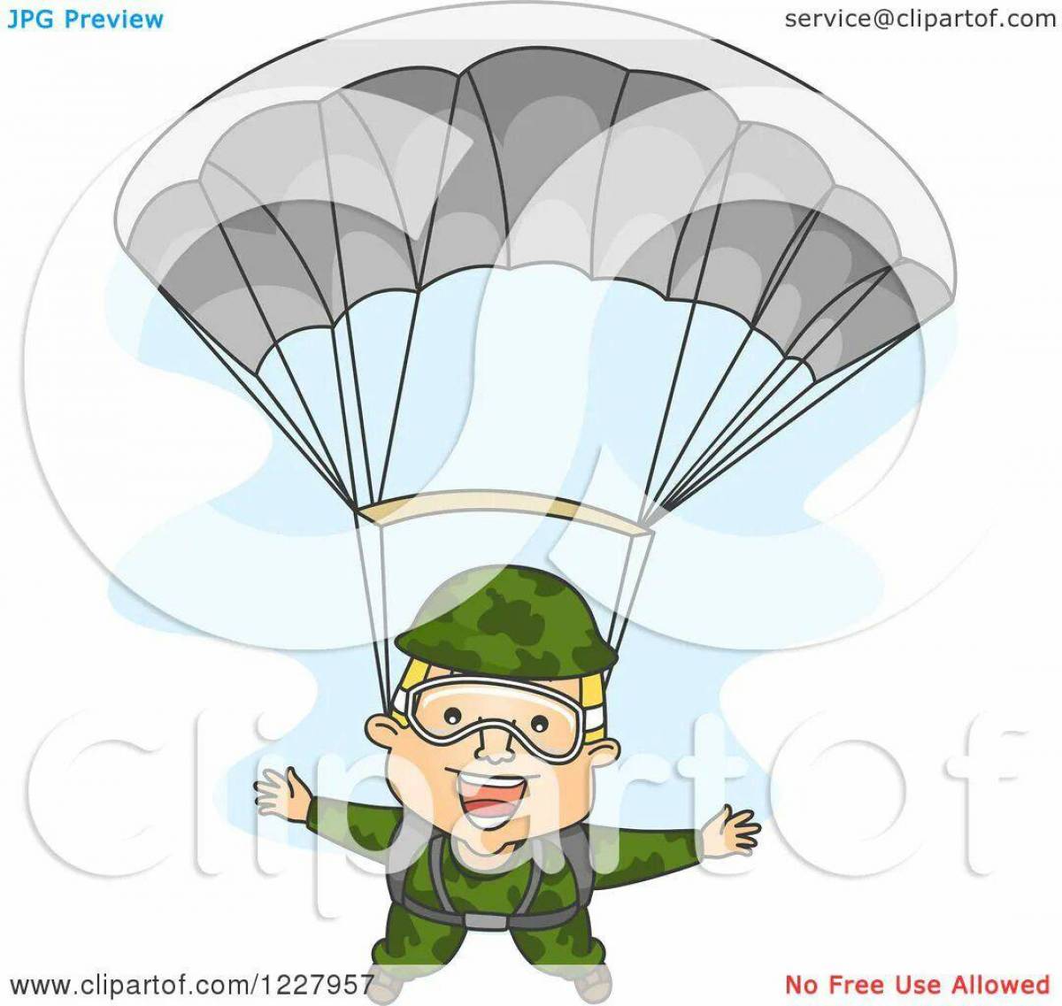 Военный парашютист для детей #3