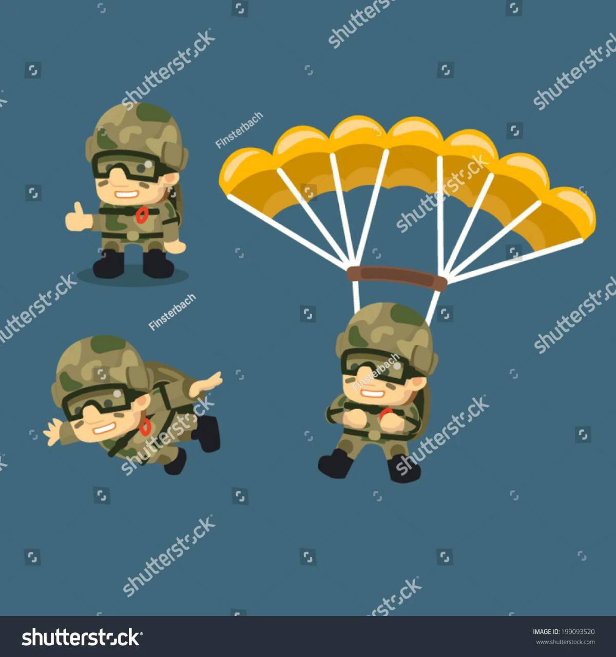 Военный парашютист для детей #19
