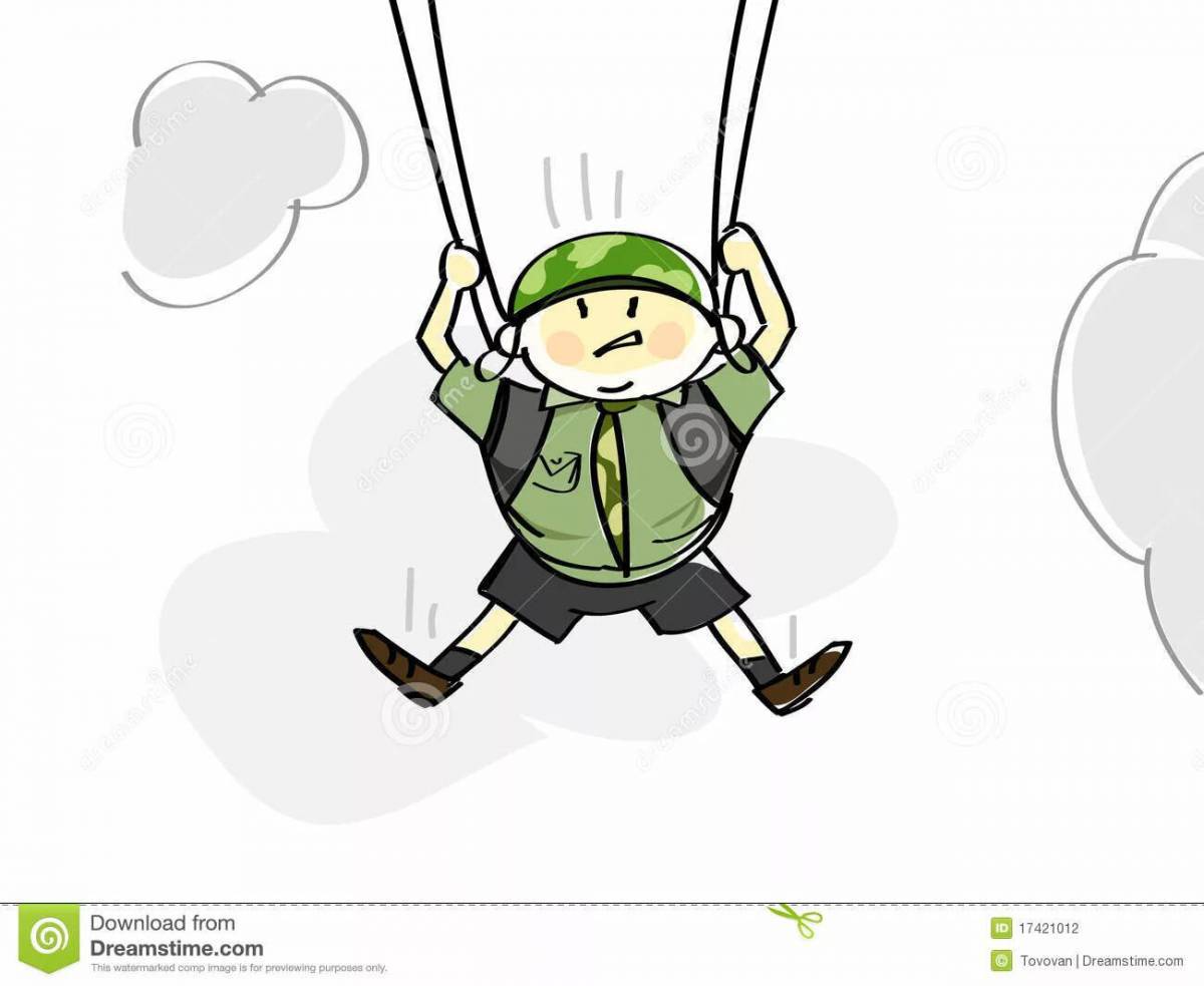 Военный парашютист для детей #20