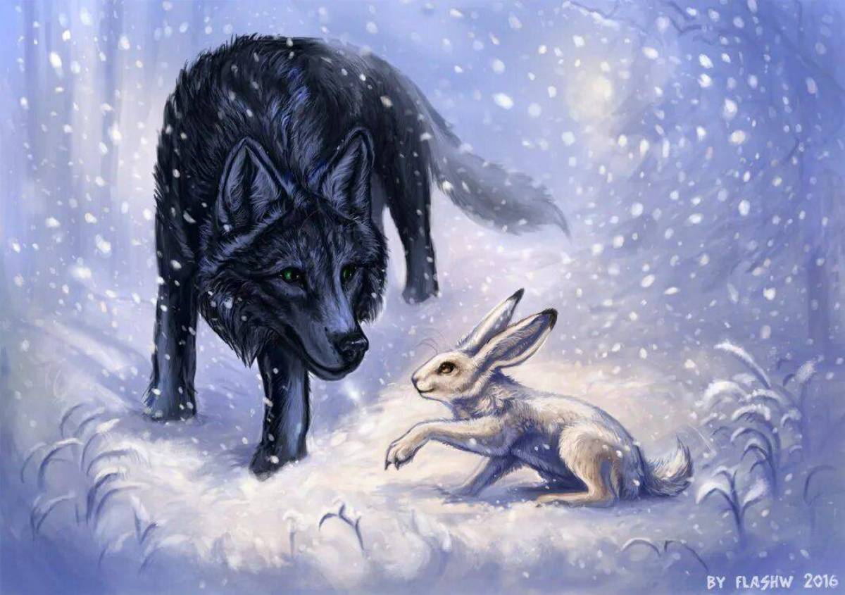 Волк и заяц #12