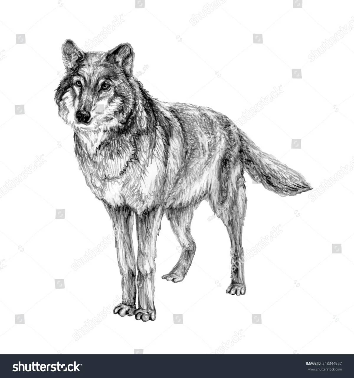 Волк рисунок #13