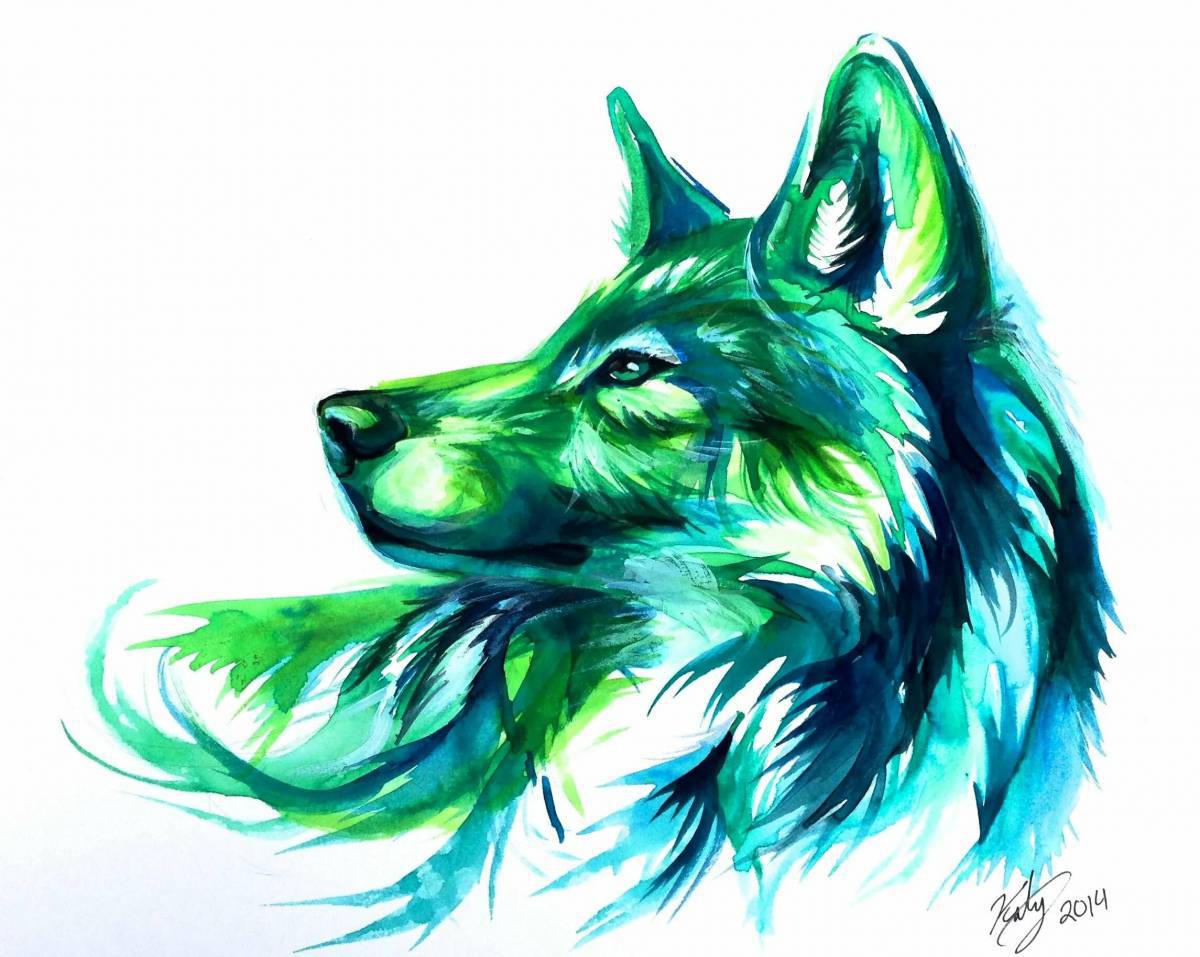 Волк рисунок #17