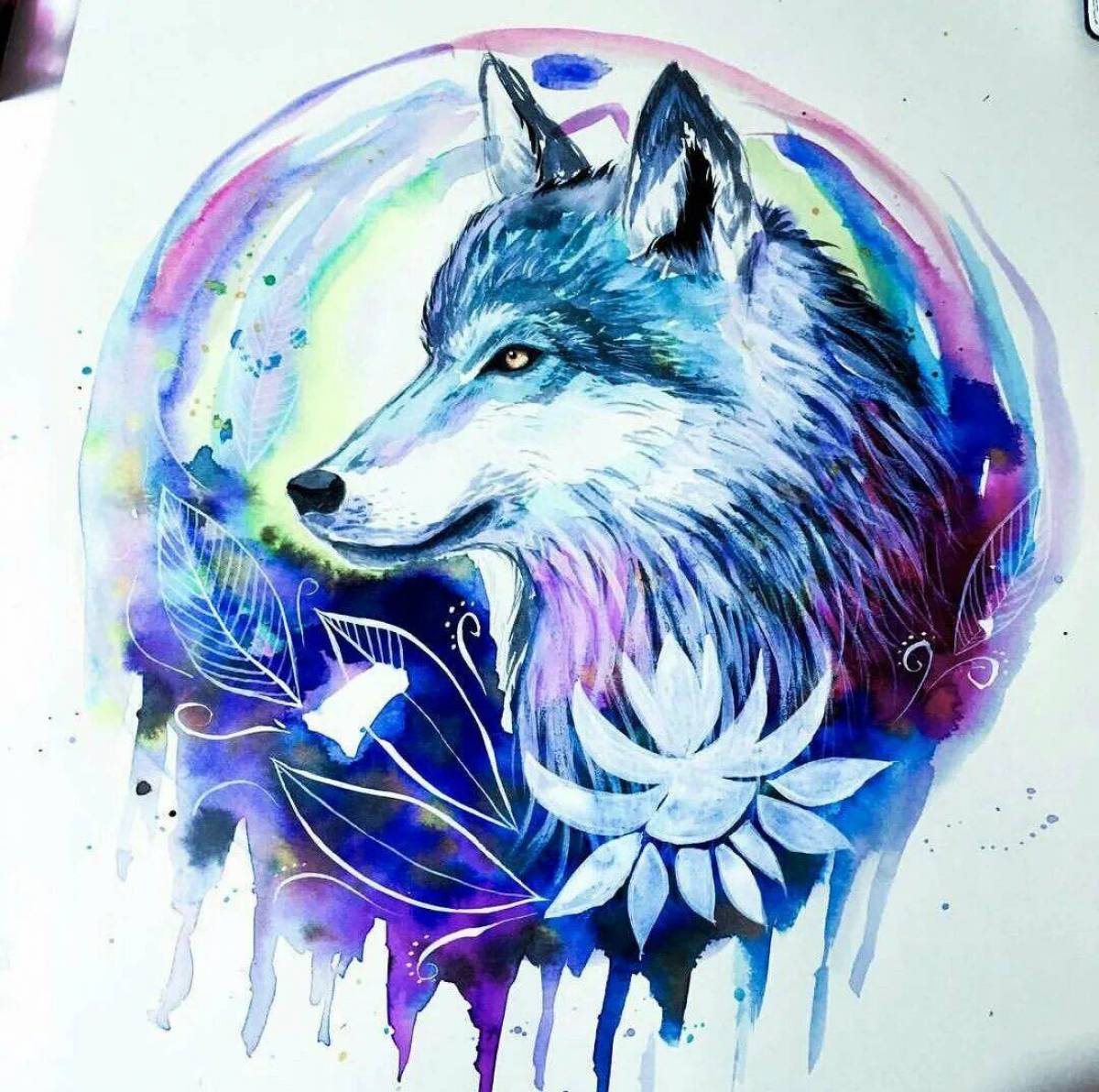 Волк рисунок #29