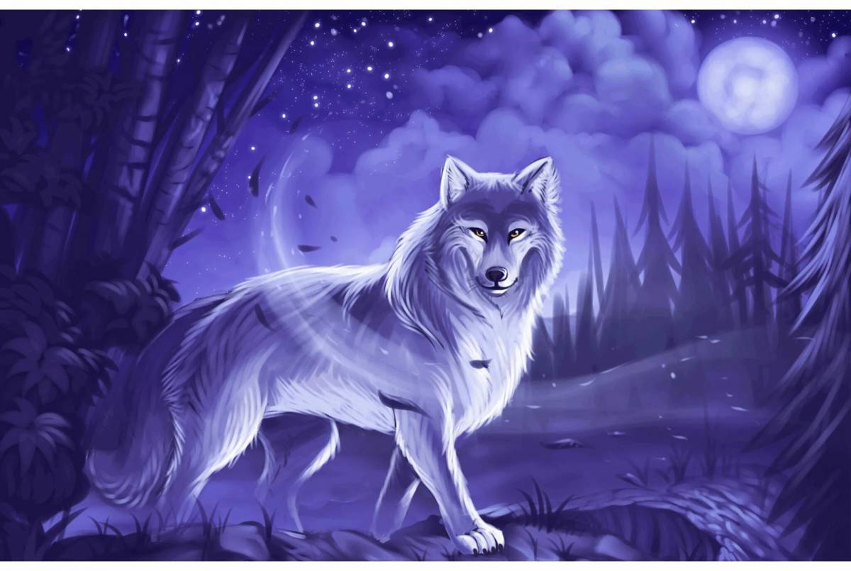 Волк рисунок #36
