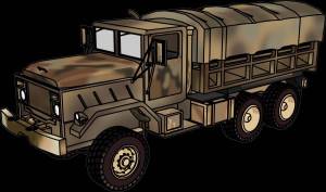 Раскраска военный грузовик для детей #2 #240077
