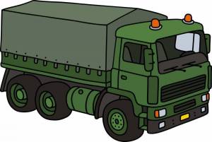 Раскраска военный грузовик для детей #6 #240081