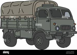 Раскраска военный грузовик для детей #11 #240086