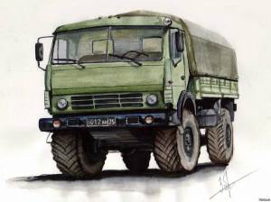 Раскраска военный грузовик для детей #29 #240104