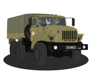 Раскраска военный грузовик для детей #33 #240108
