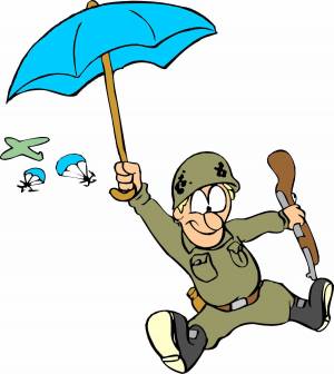 Раскраска военный парашютист для детей #10 #240216