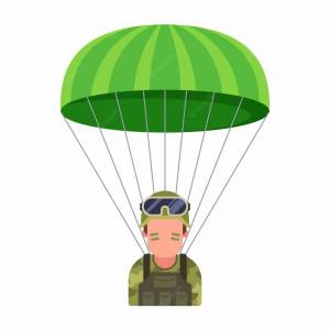 Раскраска военный парашютист для детей #24 #240230