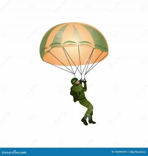 Раскраска военный парашютист для детей #34 #240240