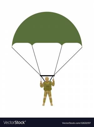 Раскраска военный парашютист для детей #36 #240242