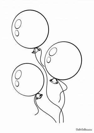 Раскраска воздушные шарики для детей 3 4 лет #3 #240395
