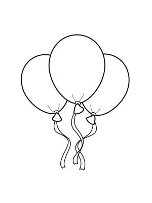 Раскраска воздушные шарики для детей 3 4 лет #4 #240396