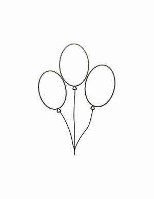 Раскраска воздушные шарики для детей 3 4 лет #6 #240398