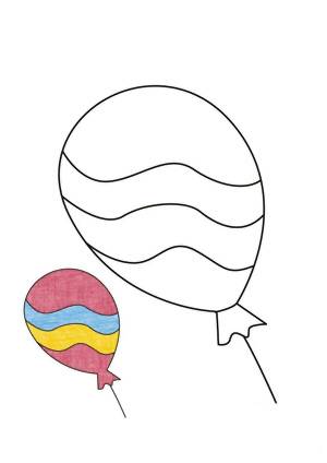Раскраска воздушные шарики для детей 3 4 лет #16 #240408