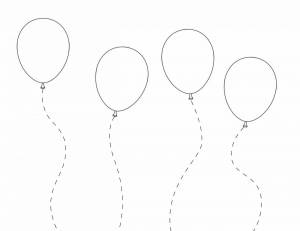 Раскраска воздушные шарики для детей 3 4 лет #23 #240415