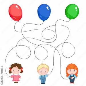 Раскраска воздушные шарики для детей 3 4 лет #28 #240420