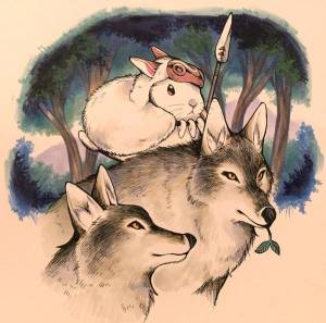 Раскраска волк и заяц #8 #240771