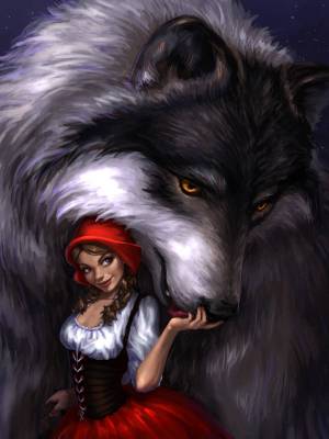 Раскраска волк и красная шапочка #34 #240873